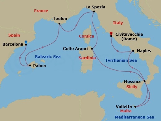 Italian Tapestry Route Map