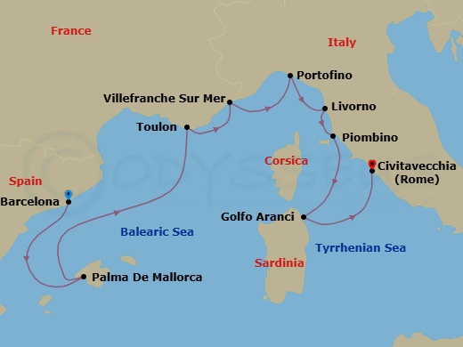 Toast To Toulon Route Map