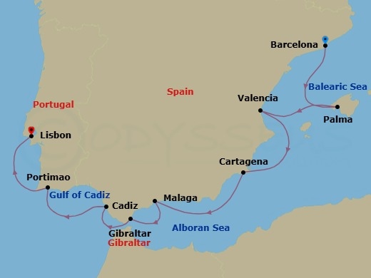 Moorish Shores Route Map