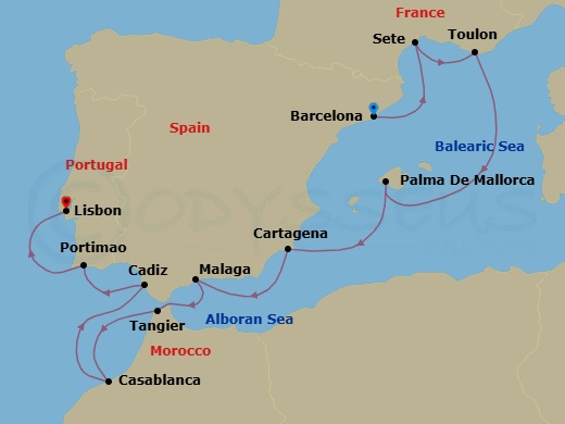 Majestic Malaga & Storied Seville Route Map