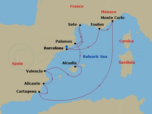 Barcelona To Barcelona Route Map