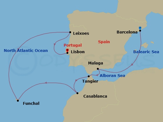 9 Night Best Of Portugal & Morocco Route Map