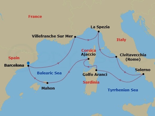 Cantata Del Mare Route Map