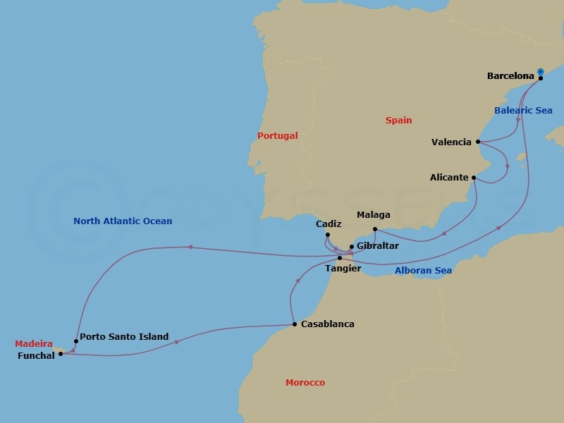 Barcelona To Barcelona Route Map