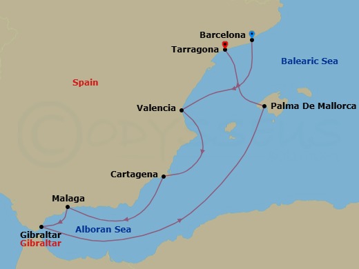 Southern Spain Winter Escapes Route Map