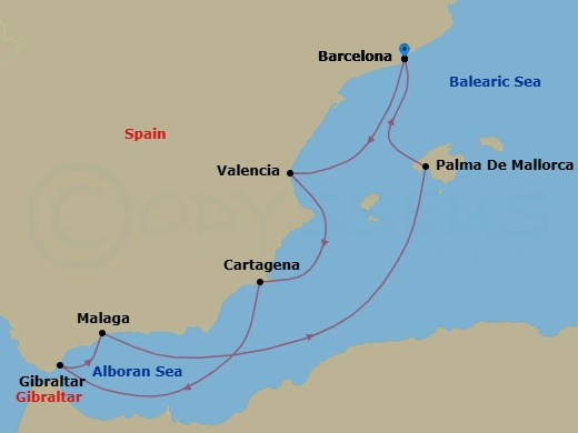 Southern Spain Winter Escapes Route Map