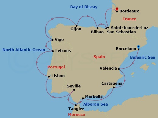 Star Collector: Iberian Charms & Splendors Route Map