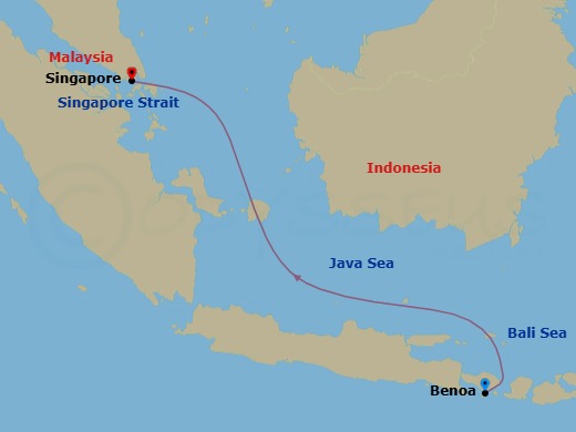 Ocean Crossing Route Map
