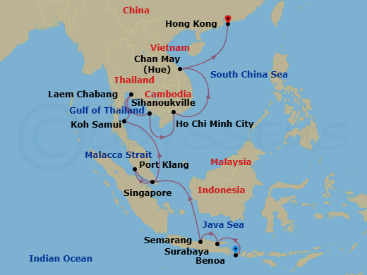 Southeast Asia Route Map