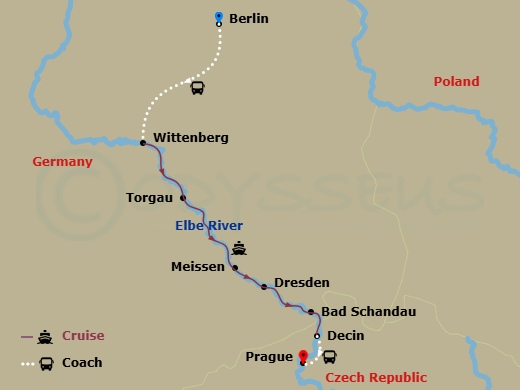 Elegant Elbe Route Map