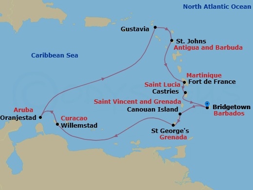 Bridgetown To Bridgetown Route Map