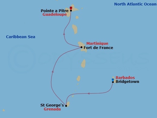 MSC Grand Voyages, 4 Nights Route Map
