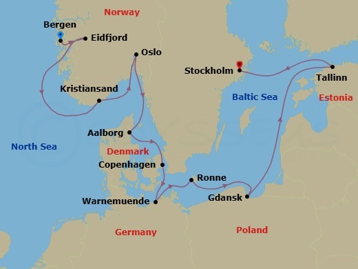 Viking Homelands Route Map