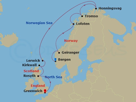 Into The Midnight Sun Route Map