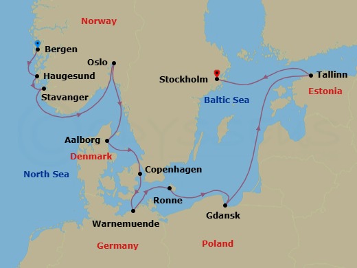 Viking Homelands Route Map