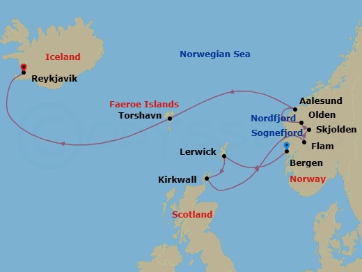 Lands Of The Midnight Sun Route Map