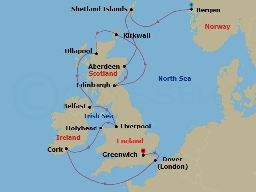 British Isles Explorer Route Map