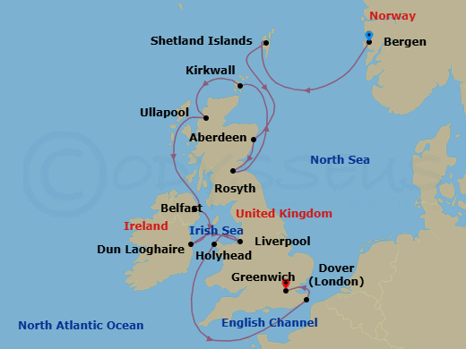 British Isles Explorer Route Map