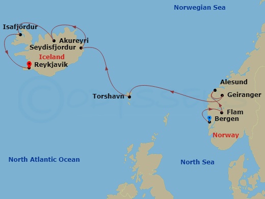 Iceland's Majestic Landscapes Route Map