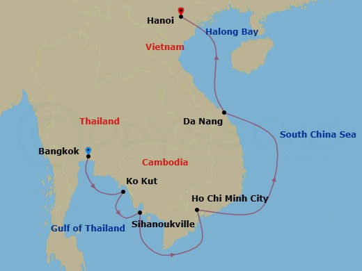 Vietnam & Cambodia Revealed Route Map