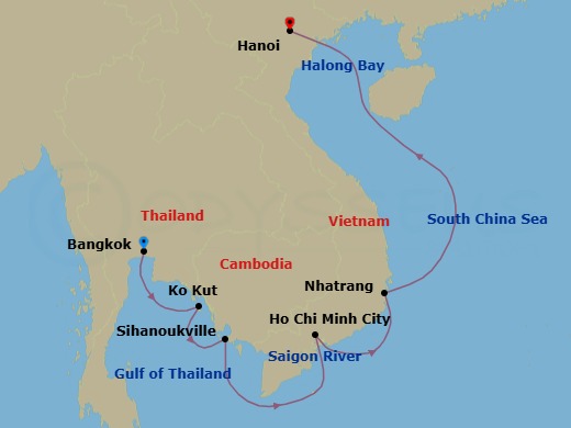 Vietnam & Cambodia Revealed Route Map