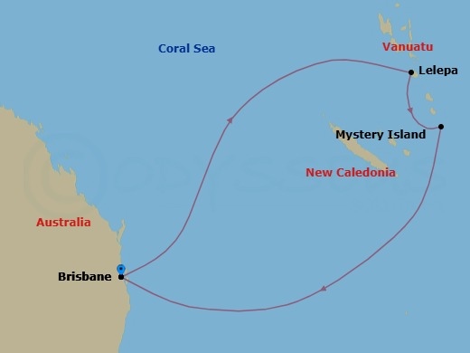 7 Nights Royal Beach Club Lelepa & South Pac Route Map