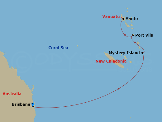 8-Day Vanuatu Route Map