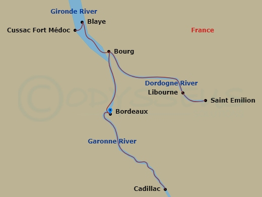Brilliant Bordeaux (2028) Route Map