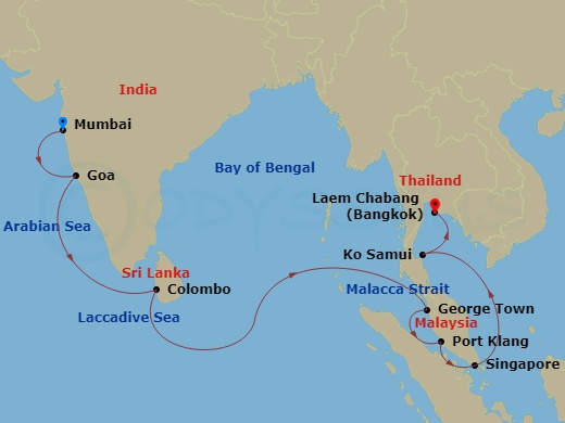 Luxury Cruise Connections - Itinerary: Across The Bay Of Bengal, Viking ...