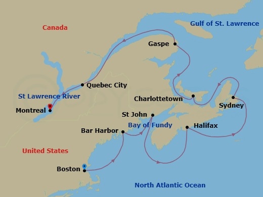 Leaves & Lighthouses Route Map