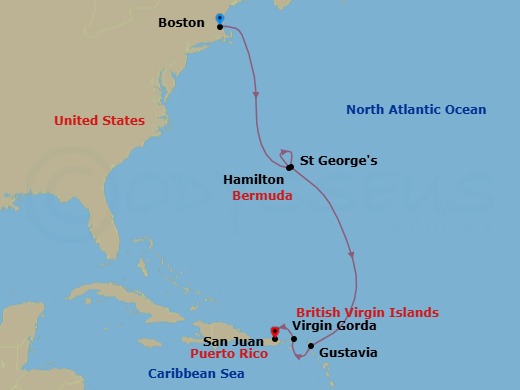Bermuda Bliss Route Map
