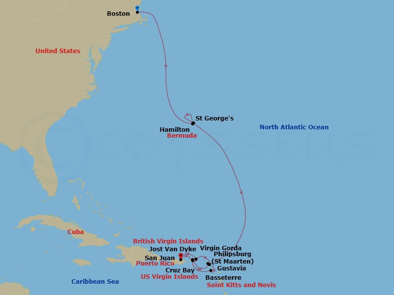 Star Collector: Bermuda & Caribbean Island Explorer Route Map