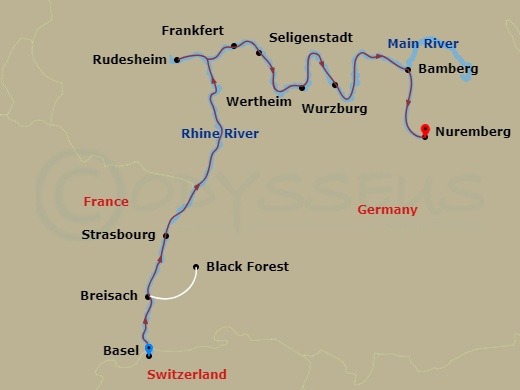 German Grandeur (Eastbound) Route Map
