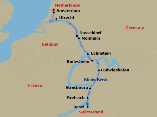 7 Night Christmas Markets On The Rhine Route Map