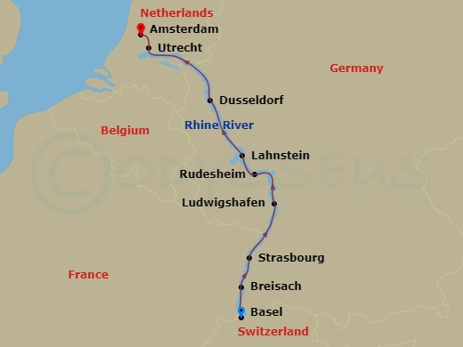 7 Night Christmas Markets On The Rhine Route Map