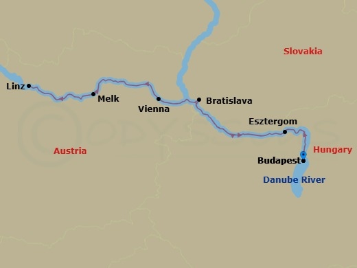 Christmas On The Danube River Cruise Route Map