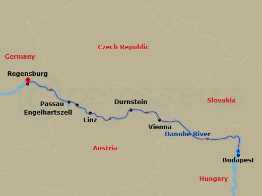 Delightful Danube (2026) Route Map