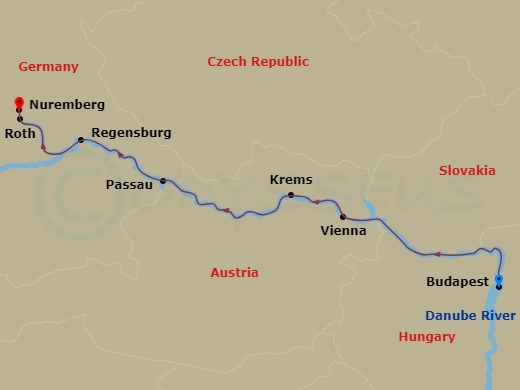 The Blue Danube Discovery Route Map