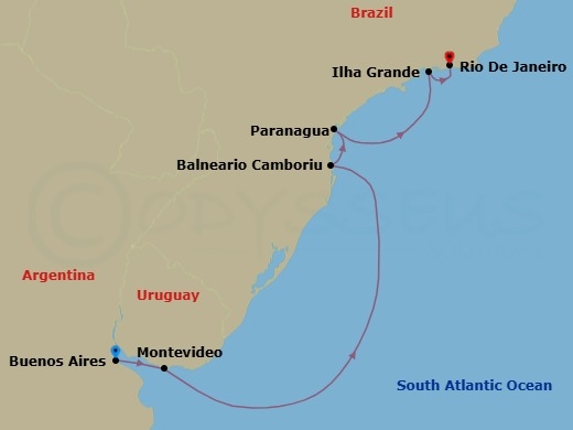A Journey Through River Plate Elegance & Brazil’S White Shores Route Map
