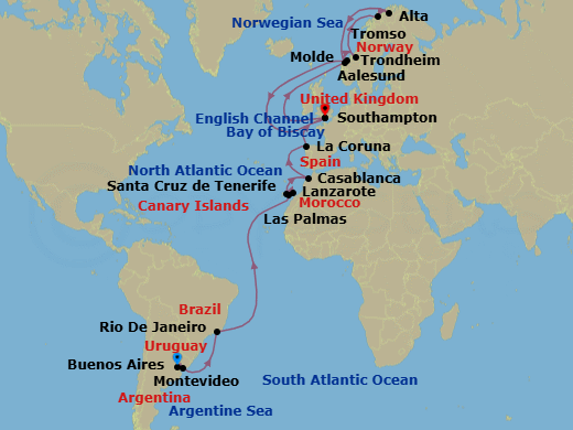 Cruise Route Map