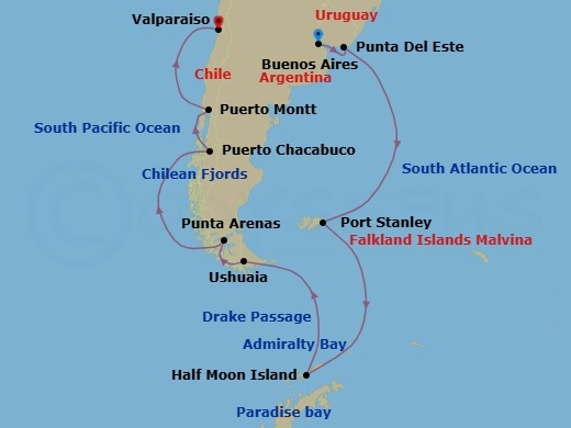Fjords Of Fire And Ice Route Map