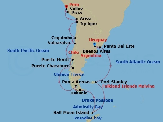 Patagonian Expedition Route Map
