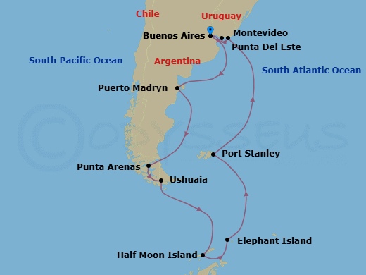 Colossal Coastlines Route Map