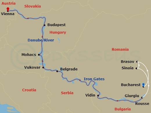 7 Night Gems Of Southeast Europe (Christmas Time) Route Map