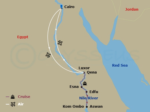 Pharaohs & Pyramids Route Map