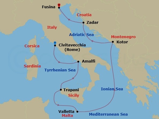 Barcarolle & Baguettes Route Map