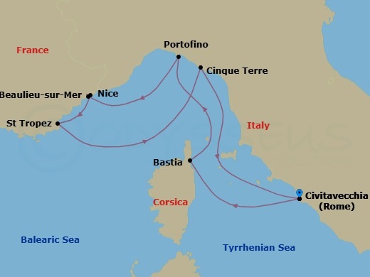 Rome Roundtrip Route Map