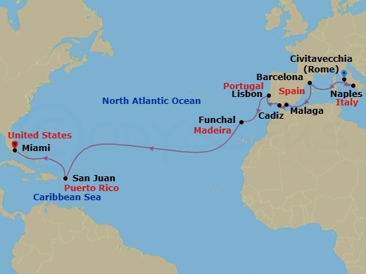 Sailing Toward History Route Map
