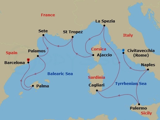 Masterpiece At Sea Route Map