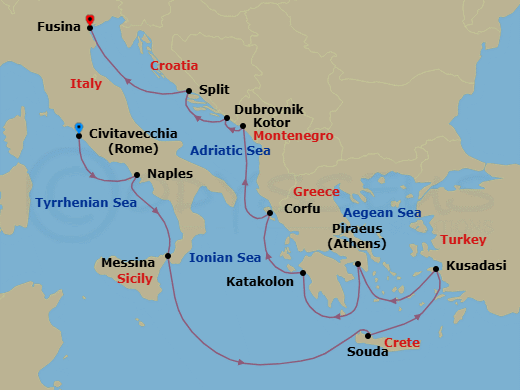 Iconic Adriatic Antiquities Route Map